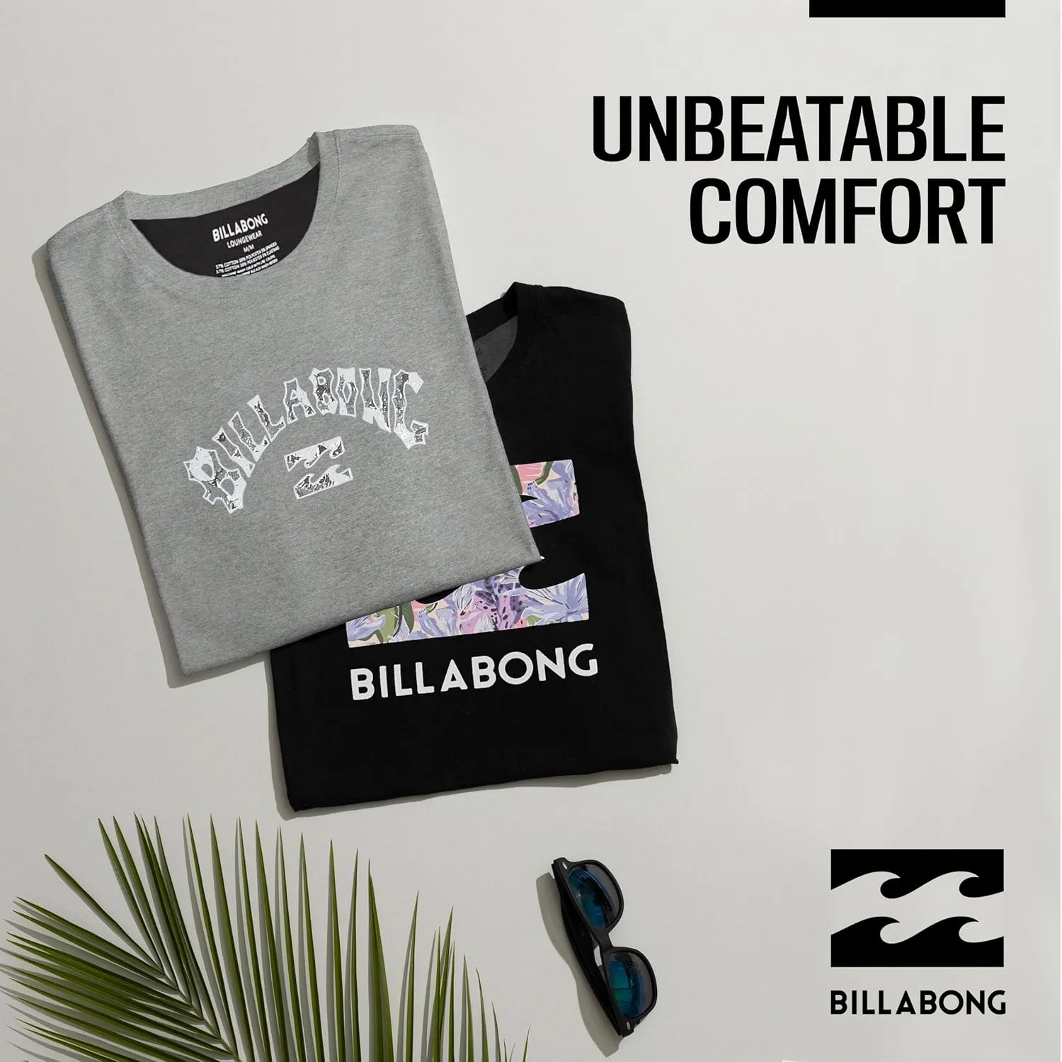 Billabong Mens 2 Pack Short Sleeve Lounge Crew Tee Graphic Lounge Wear Crewneck