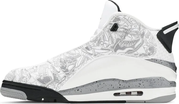 Jordan Dub Zero White Cement Sneakers, white