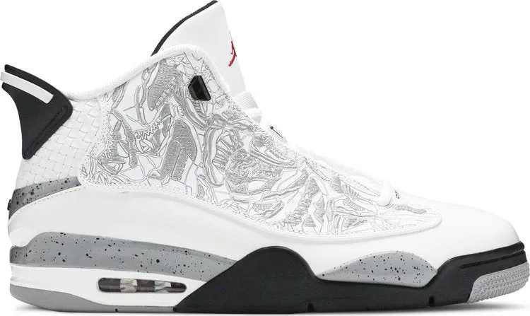 Jordan Dub Zero White Cement Sneakers, white