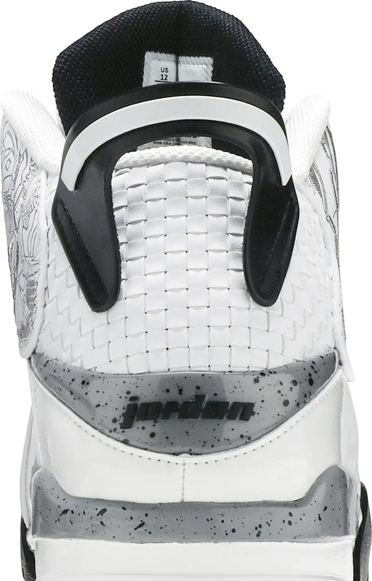 Jordan Dub Zero White Cement Sneakers, white