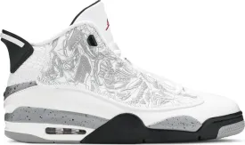 Jordan Dub Zero White Cement Sneakers, white
