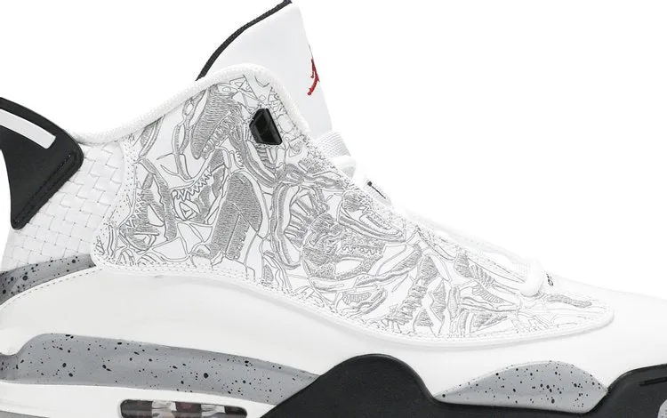 Jordan Dub Zero White Cement Sneakers, white