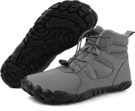 SECHRITE Mens Womens Barefoot Minimalist Shoes Winter Boots Zero Drop Sole Trail Running Sneakers Wide Toe Box