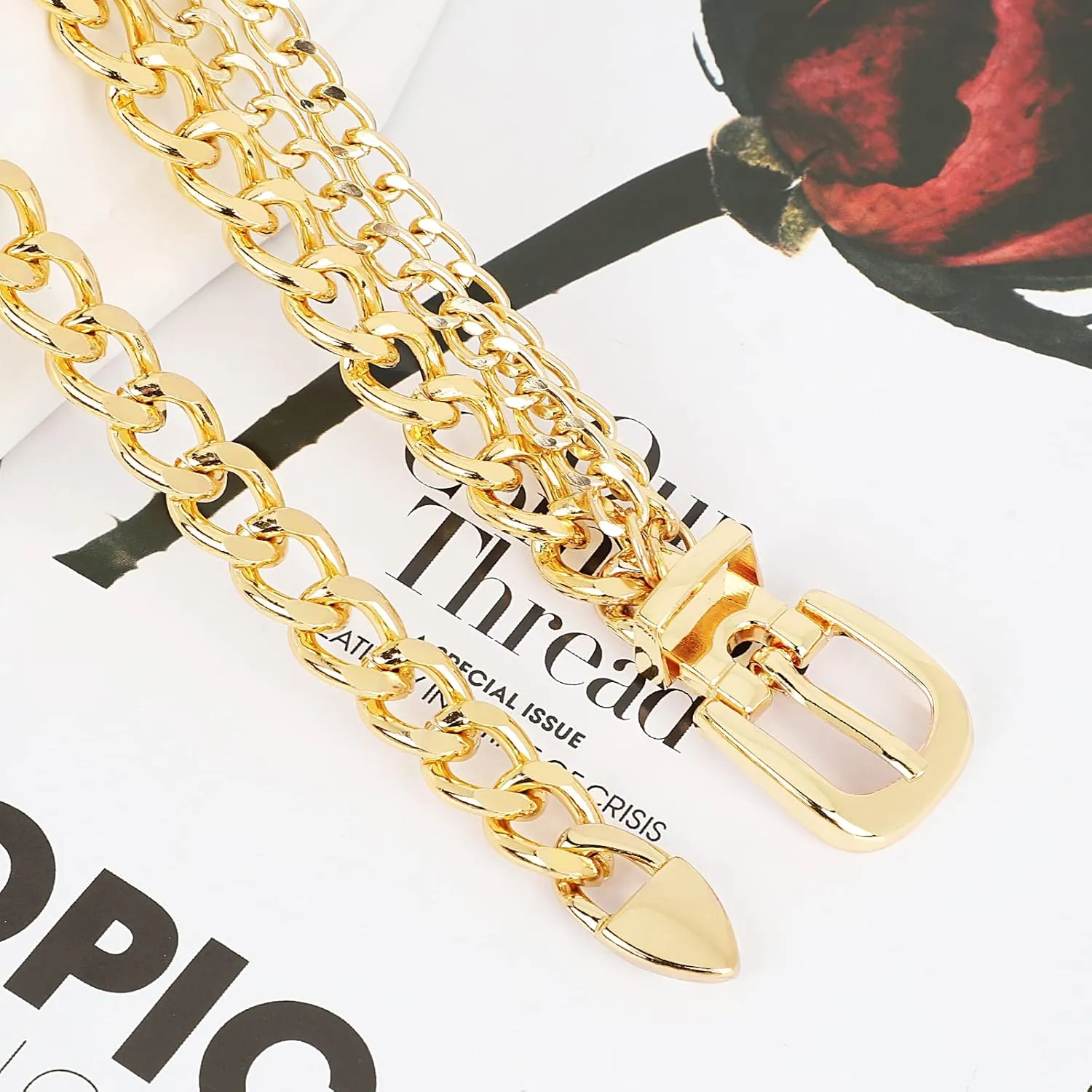 WHIPPY Waist Chain Belt Women Ladies Adjustable Body Waist Link Belts for Jeans Dresses