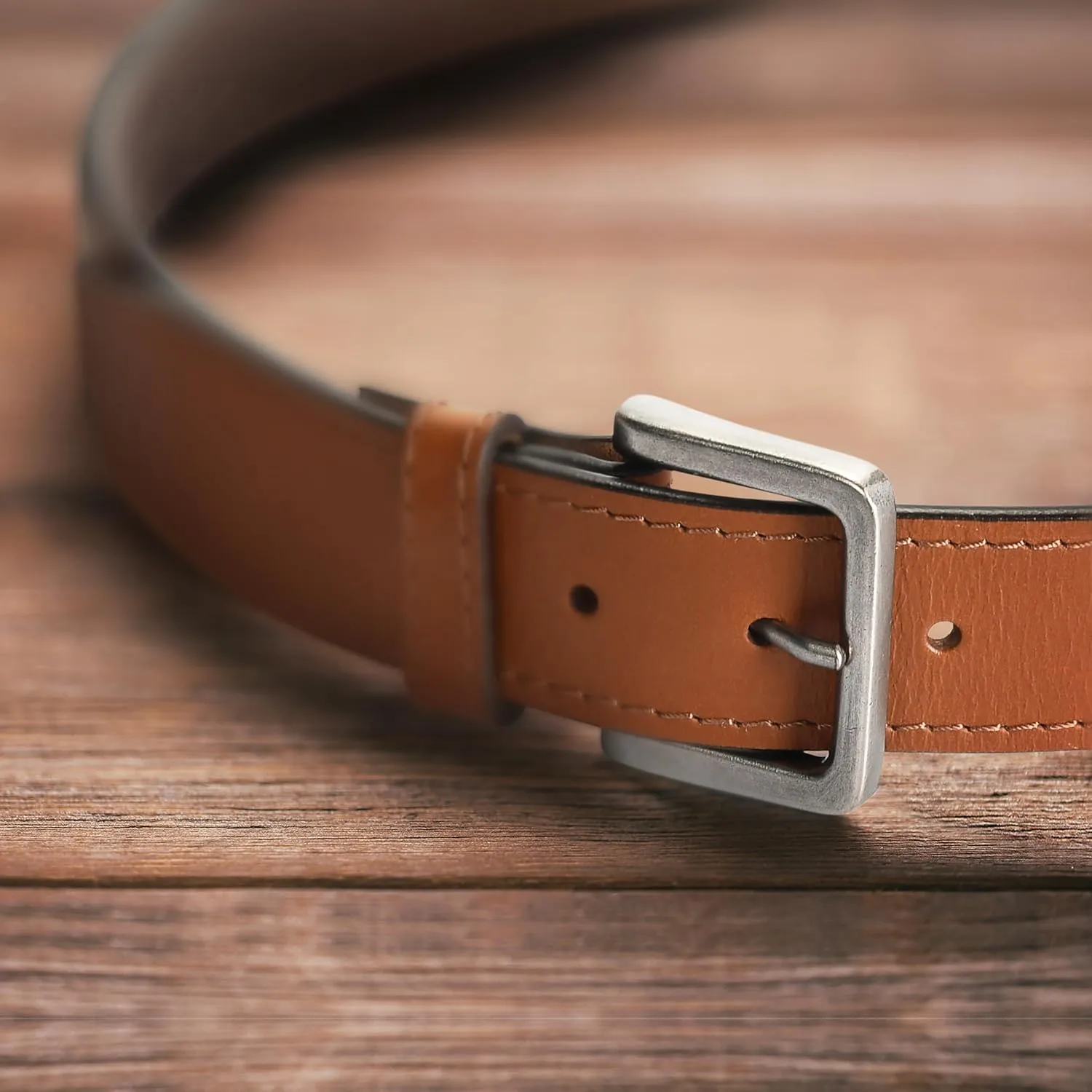 Wrangler Men??s Leather Belt, Country Casual Every Day Belt for Jeans